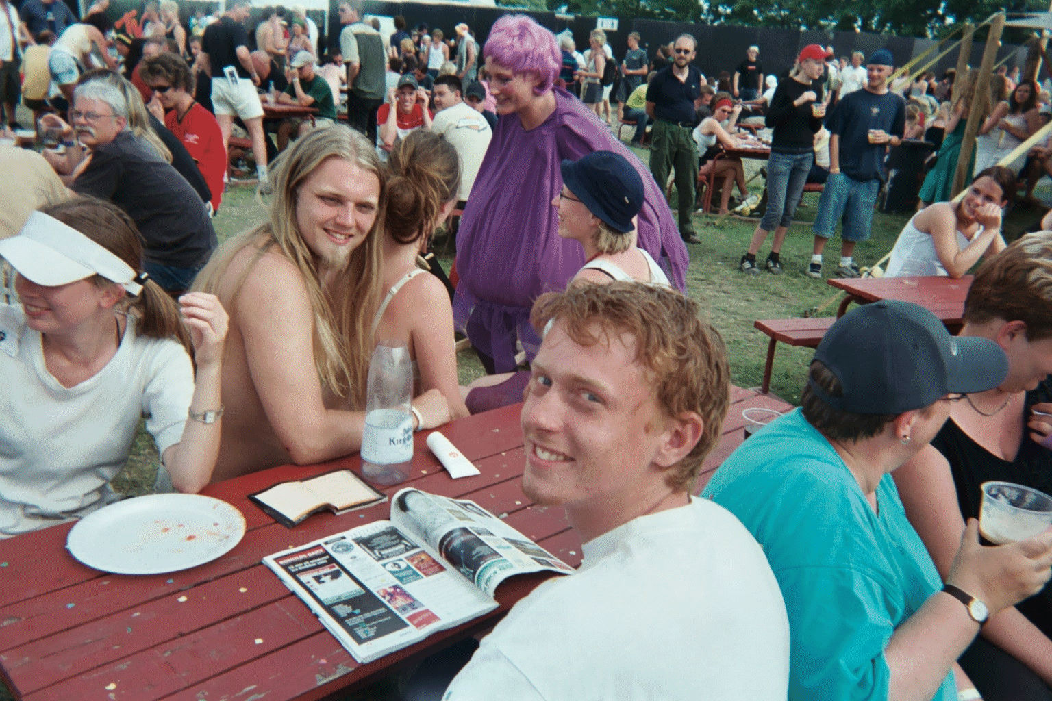 GLITTER. Auf dem ROSKILDE FESTIVAL in Roskilde in Dänemark. Juni 2003. Photo: Erwin Thomasius.