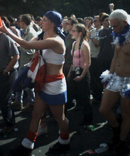 Photo vom Abend der Loveparade in Berlin am 21.07.2001